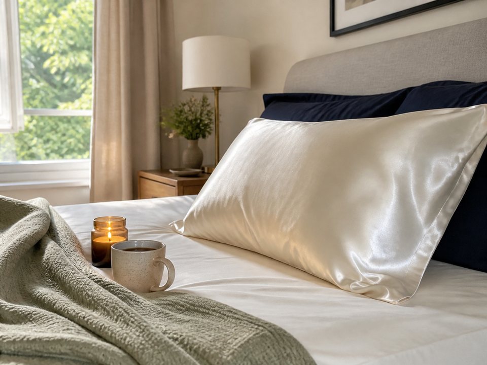 Kitsch Satin Pillowcase lifestyle view