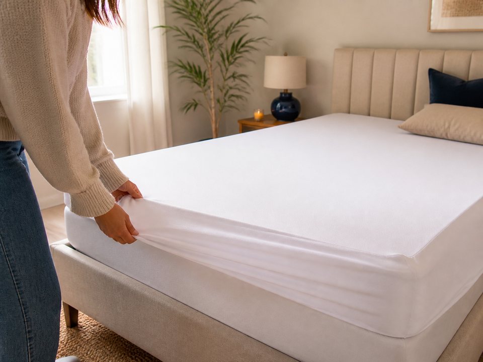 SafeRest Mattress Protector lifestyle view